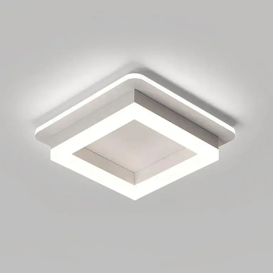 Nowoczesny żyrandol LED 29W, średnica 22cm, kwadratowy, światło zimne/ciepłe/neutralne, biały