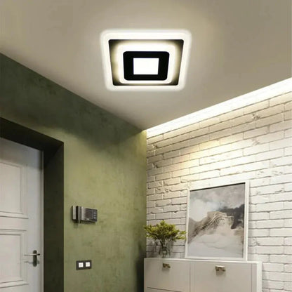 Żyrandol LED MORNIKA 14W, średnica 25 cm, kwadratowy, światło neutralne, biały