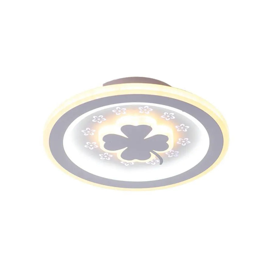 Żyrandol LED Clover RGB RÓŻOWY 24W, Światło zimne/ciepłe/neutralne, Biały