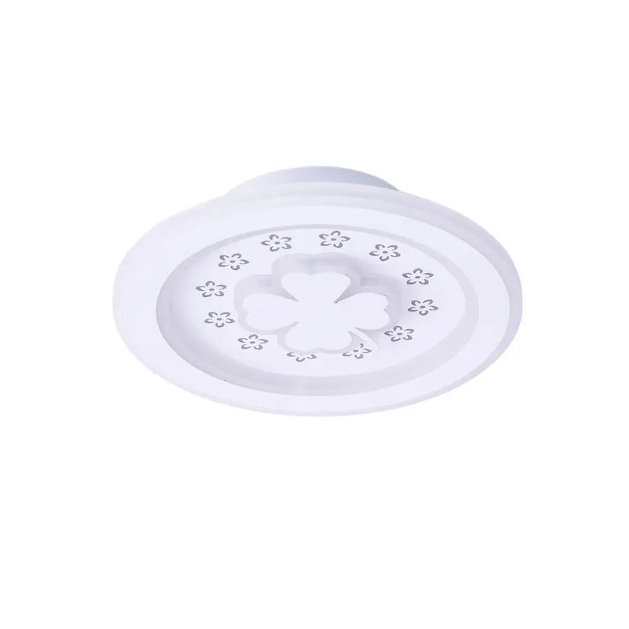 Żyrandol LED Clover RGB RÓŻOWY 24W, Światło zimne/ciepłe/neutralne, Biały
