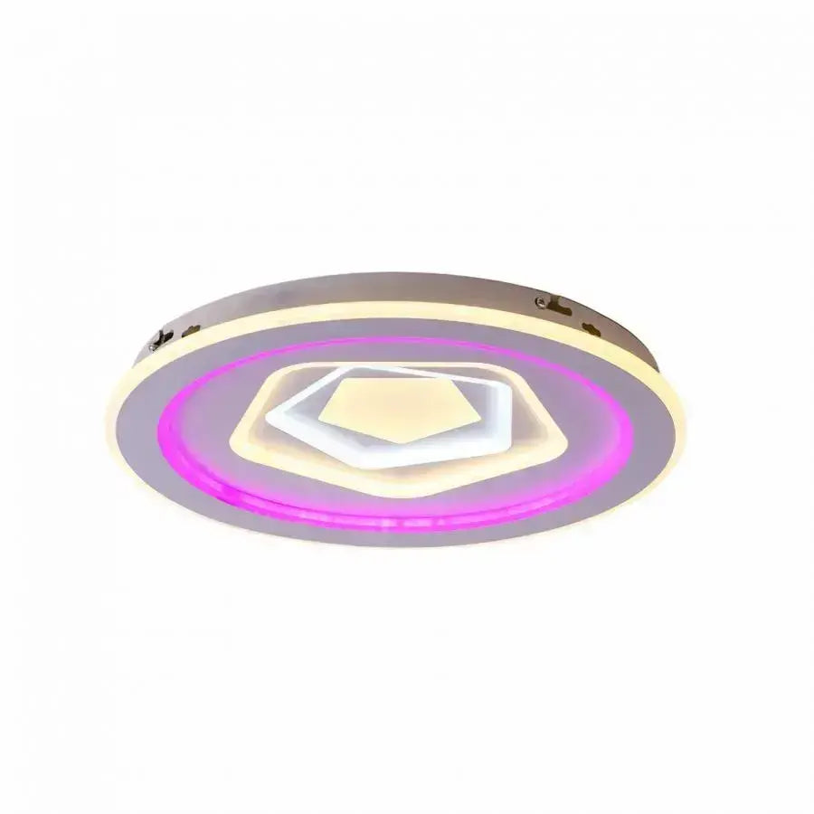 Żyrandol LED z pilotem MEIRA RGB, 180 W, światło zimne/ciepłe/neutralne, ściemnialny, biały