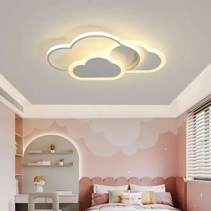 Żyrandol LED z pilotem RIOKO 53W, 3 chmury, światło zimne/ciepłe/neutralne, ściemnialny, biały