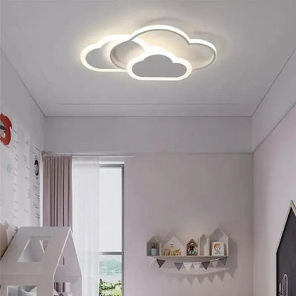 Żyrandol LED z pilotem RIOKO 53W, 3 chmury, światło zimne/ciepłe/neutralne, ściemnialny, biały