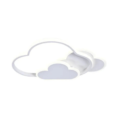 Żyrandol LED z pilotem RIOKO 53W, 3 chmury, światło zimne/ciepłe/neutralne, ściemnialny, biały