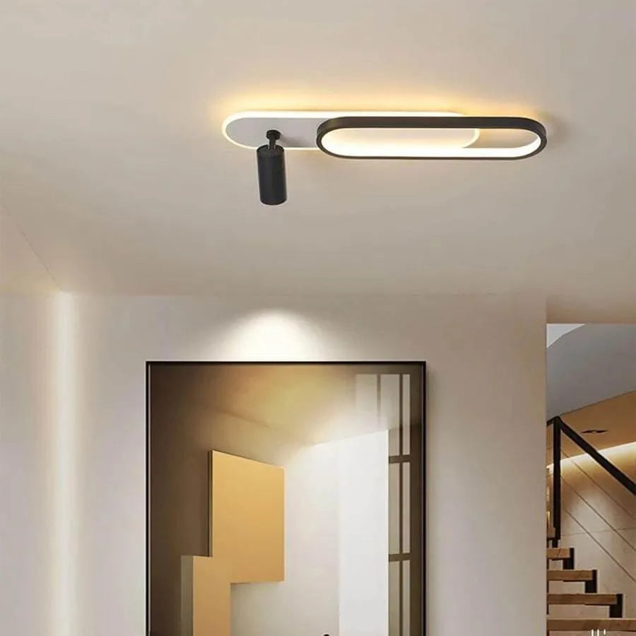 Żyrandol LED Ruby 40W Czarny Biały 