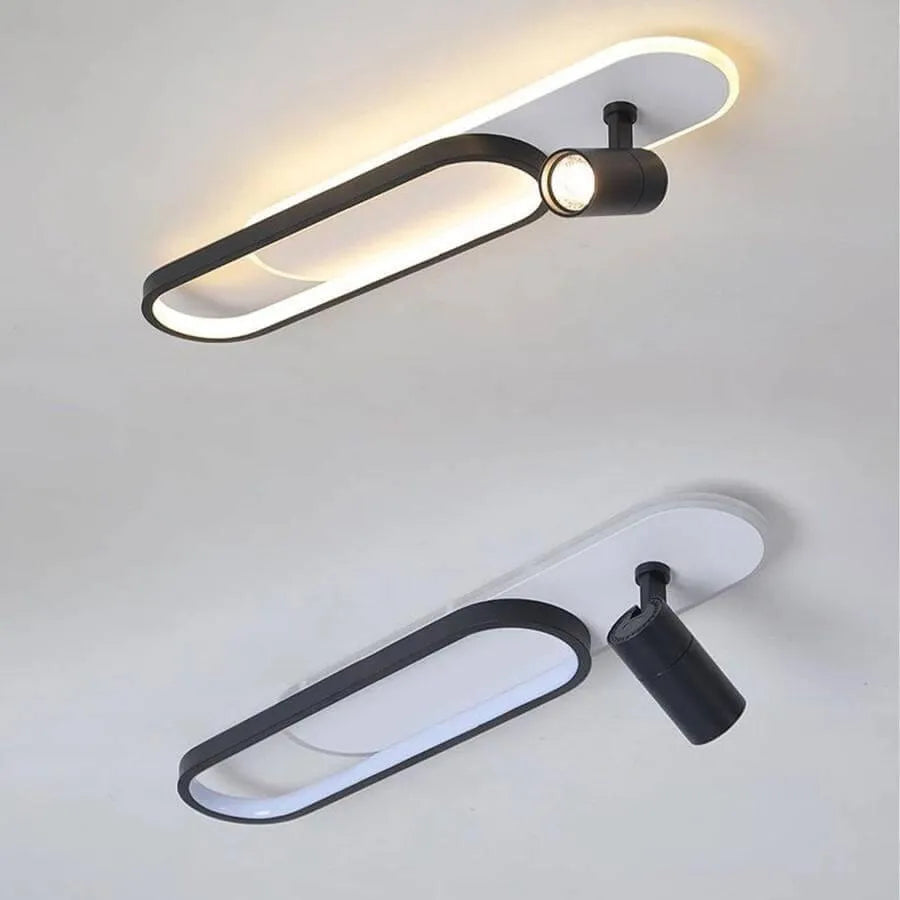 Żyrandol LED Ruby 40W Czarny Biały 