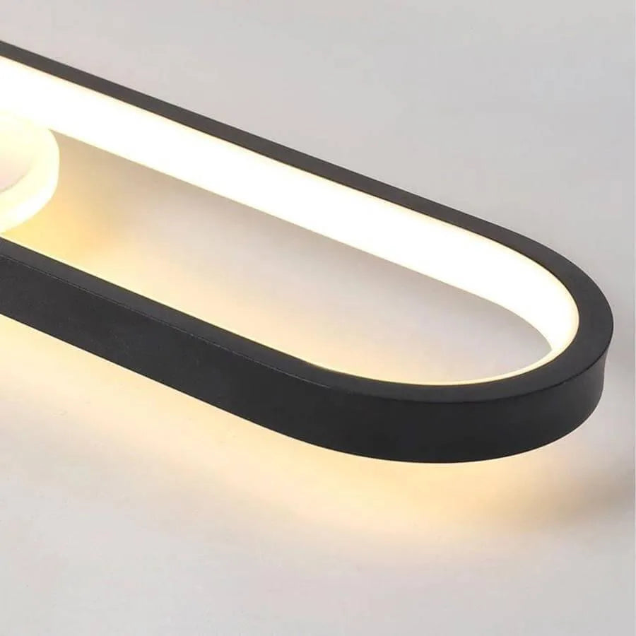 Żyrandol LED Ruby 40W Czarny Biały 