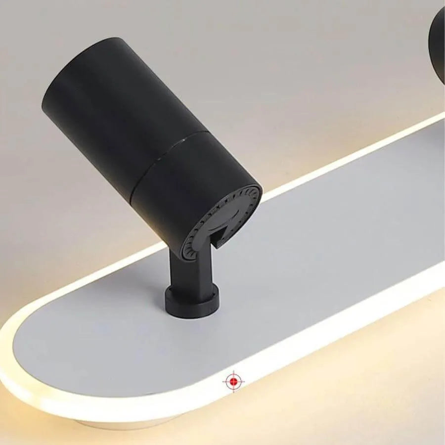 Żyrandol LED Ruby 40W Czarny Biały 