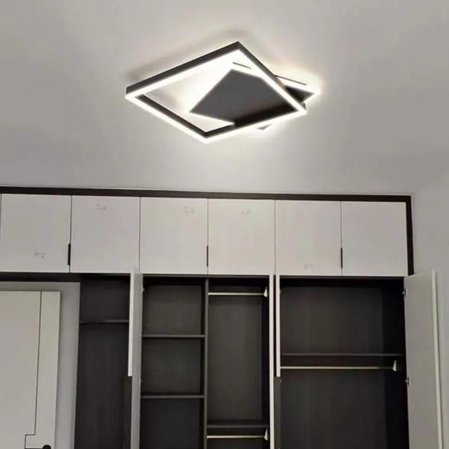 Żyrandol LED z pilotem SCIOSO 104W, światło zimne/ciepłe/neutralne, ściemnialny, czarny