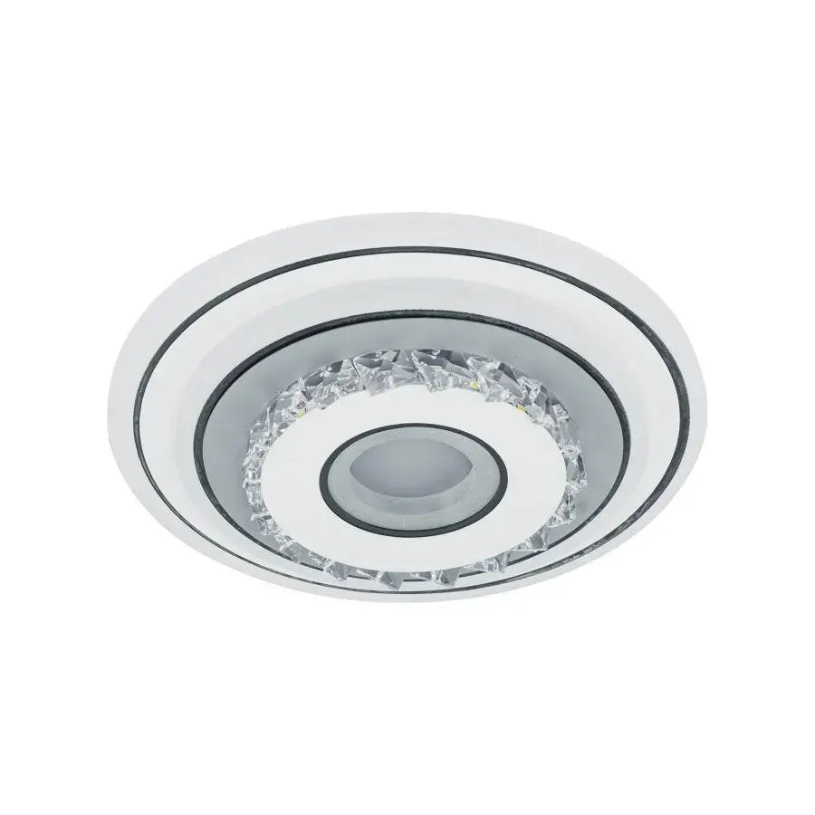 Żyrandol LED z kryształem SERILDA 40W, średnica 20cm, światło zimne/ciepłe/neutralne, kolor biały