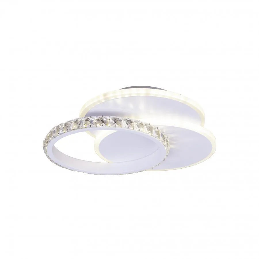 Żyrandol kryształowy LED SOFIA 24W, światło zimne/ciepłe/neutralne, biały