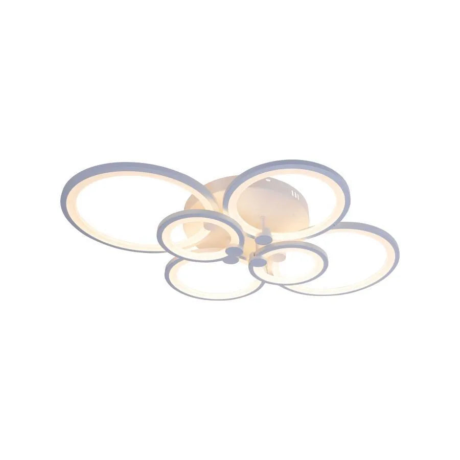 Żyrandol LED z pilotem Aleha, 168W, ściemnialny, akrylowy, biały