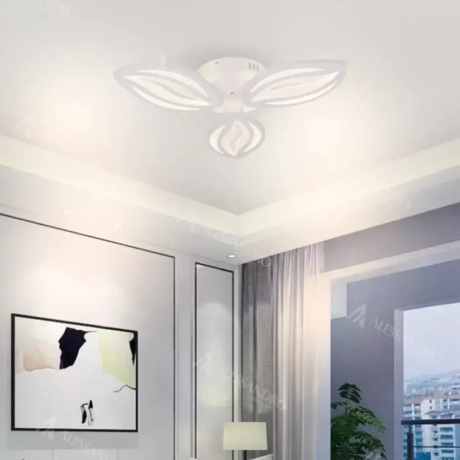 Żyrandol LED ORCHID 39W z pilotem, 3 płatki, światło zimne/ciepłe/neutralne, ściemnialny, biały 