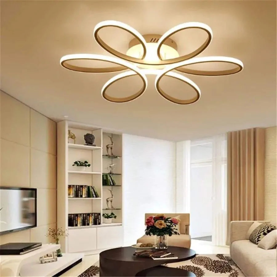 Żyrandol LED z pilotem AYDA 116W, falisty, światło zimne/ciepłe/neutralne, ściemnialny, biały