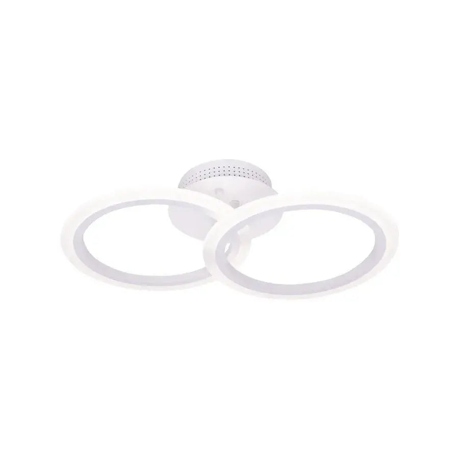Żyrandol LED z pilotem BETTY, 28 W, 2 okręgi, zimne/ciepłe/neutralne światło, ściemnialny, biały 