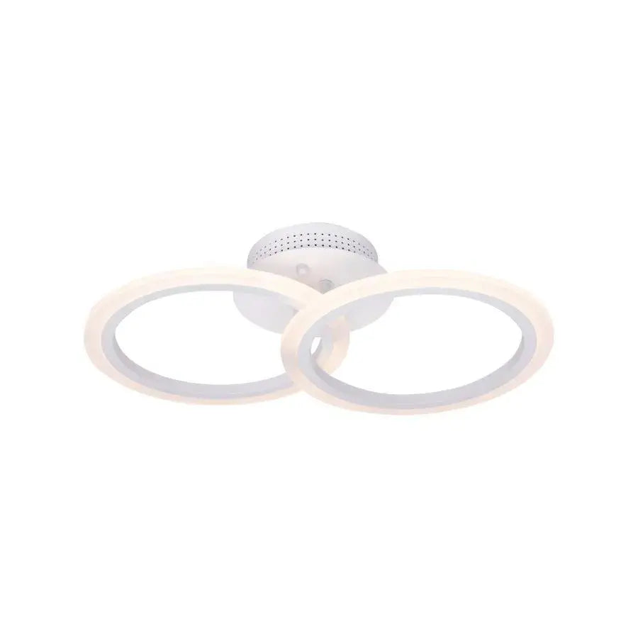 Żyrandol LED z pilotem BETTY, 28 W, 2 okręgi, zimne/ciepłe/neutralne światło, ściemnialny, biały 