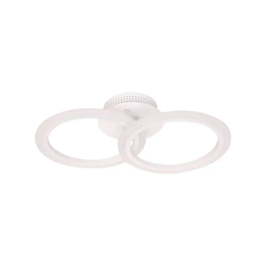 Żyrandol LED z pilotem BETTY, 28 W, 2 okręgi, zimne/ciepłe/neutralne światło, ściemnialny, biały 