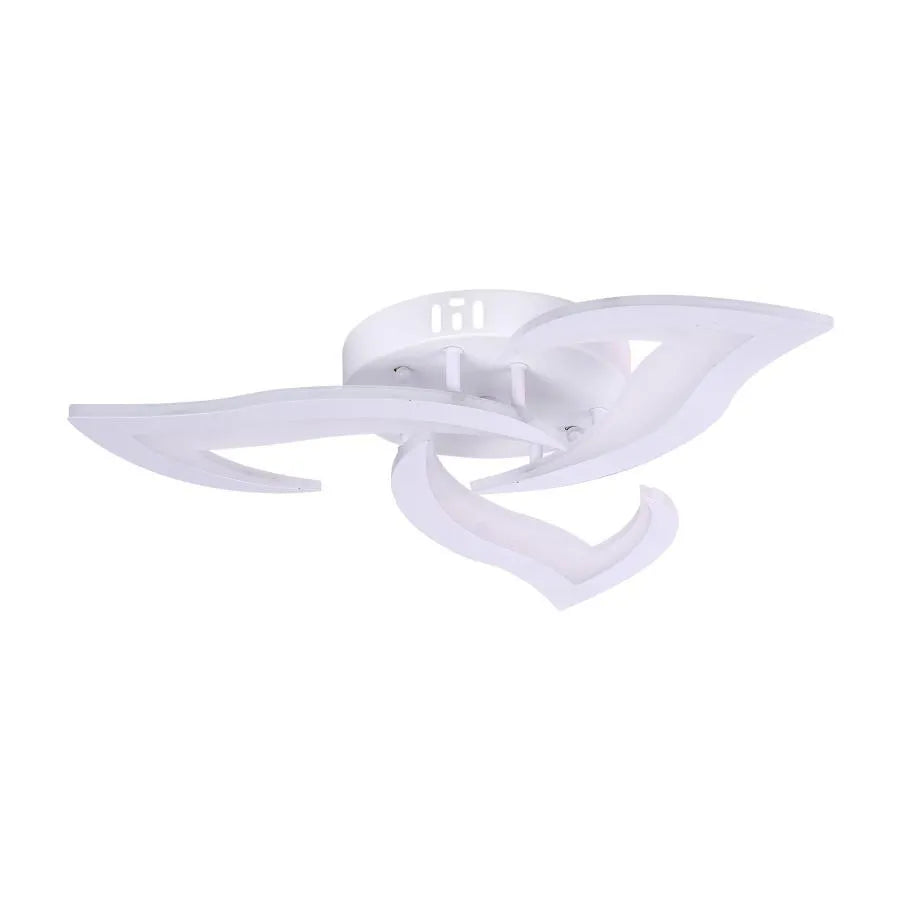Żyrandol LED z pilotem LOTUS, 48 W, 3 płatki, zimne/ciepłe/neutralne światło, ściemnialny, biały