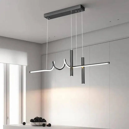 Żyrandol wiszący LED DANNA 35W z pilotem, zimne/ciepłe/neutralne światło, ściemnialny, czarny, regulowana wysokość