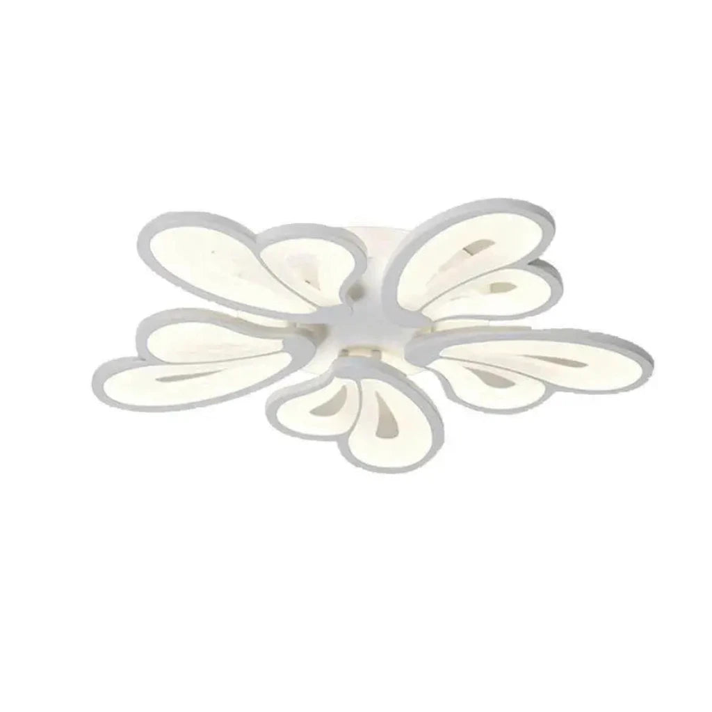 Żyrandol LED z pilotem BLOSSOM, 60 W, 5 płatków, zimne/ciepłe/neutralne światło, ściemnialny, biały 