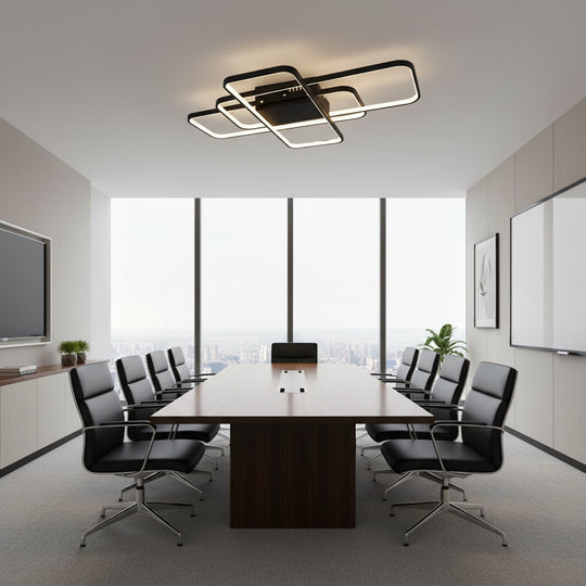 Żyrandol LED IANUSIS z pilotem 95 W, 3 elementy, światło zimne/ciepłe/neutralne, możliwość przyciemniania, czarne żyrandole LED z pilotem Domyślny tytuł Alessandro Design