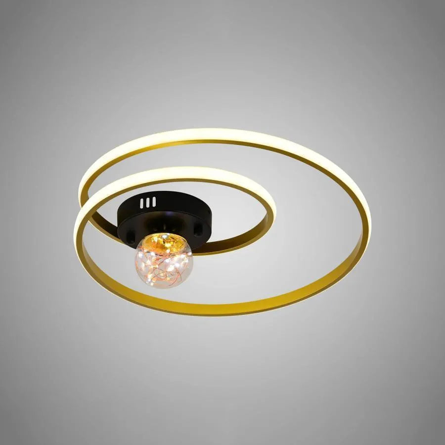 Żyrandol LED z pilotem Iselin 96W Złoty Czarny