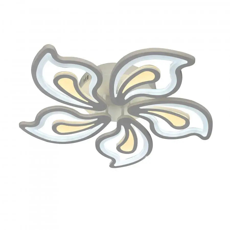 Żyrandol LED z pilotem GLORIOSA, 150 W, 5 płatków, zimne/ciepłe/neutralne światło, ściemnialny, biały 
