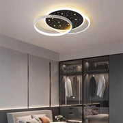 Żyrandol LED z pilotem Odessa 132W ściemnialny czarny biały