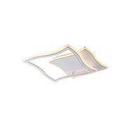 Żyrandol LED PANDORA 90W z pilotem, 2 kwadraty, światło zimne/ciepłe/neutralne, ściemnialny, biały