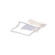 Żyrandol LED PANDORA 90W z pilotem, 2 kwadraty, światło zimne/ciepłe/neutralne, ściemnialny, biały