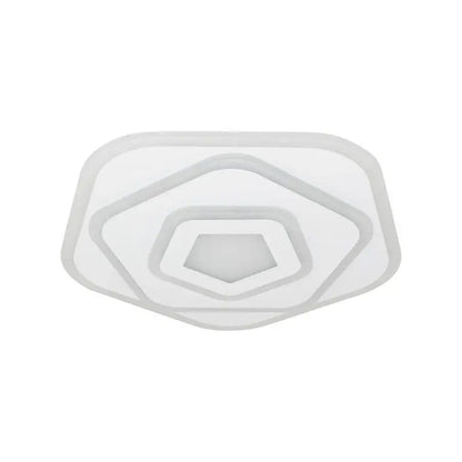 Żyrandol LED z pilotem PENTAGON 59W, światło zimne/ciepłe/neutralne, biały