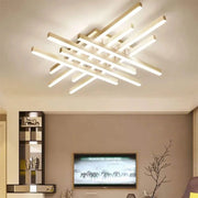 Żyrandol LED z pilotem MORA 160 W, 8 elementów, liniowy, światło zimne/ciepłe/neutralne, ściemnialny, biały