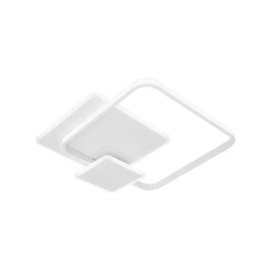 Żyrandol LED z pilotem ANEMONA 75W, 3 kwadraty, światło zimne/ciepłe/neutralne, ściemnialny, biały
