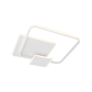 Żyrandol LED z pilotem ANEMONA 75W, 3 kwadraty, światło zimne/ciepłe/neutralne, ściemnialny, biały