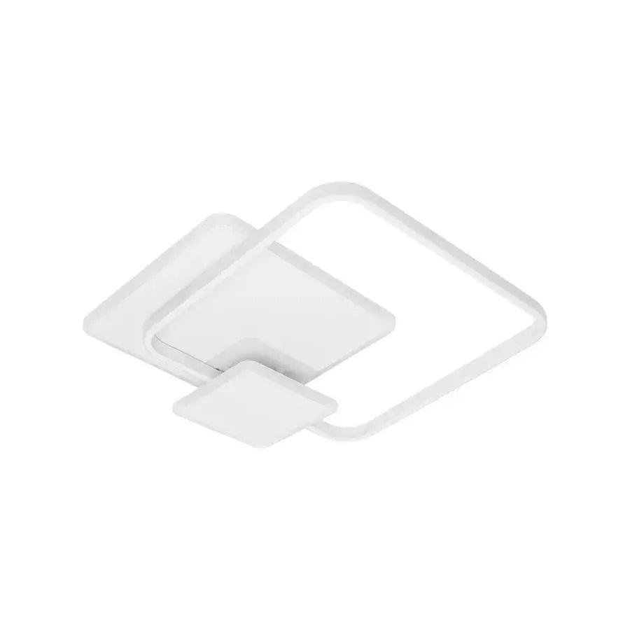 Żyrandol LED z pilotem ANEMONA 75W, 3 kwadraty, światło zimne/ciepłe/neutralne, ściemnialny, biały