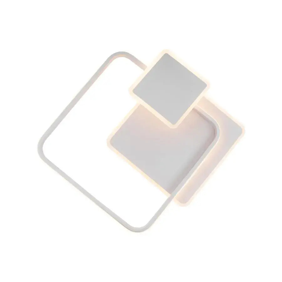 Żyrandol LED z pilotem ANEMONA 75W, 3 kwadraty, światło zimne/ciepłe/neutralne, ściemnialny, biały