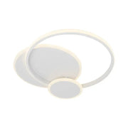 Żyrandol LED z pilotem SILVIAN, 58 W, 3 okręgi, światło zimne/ciepłe/neutralne, ściemnialny, biały