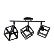 Żyrandol FORMA CUB -STRUKTUR Trio, 3xE27, Czarny, Metal 