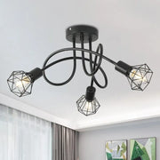 Żyrandol Shion 3*E27, czarny, metalowy