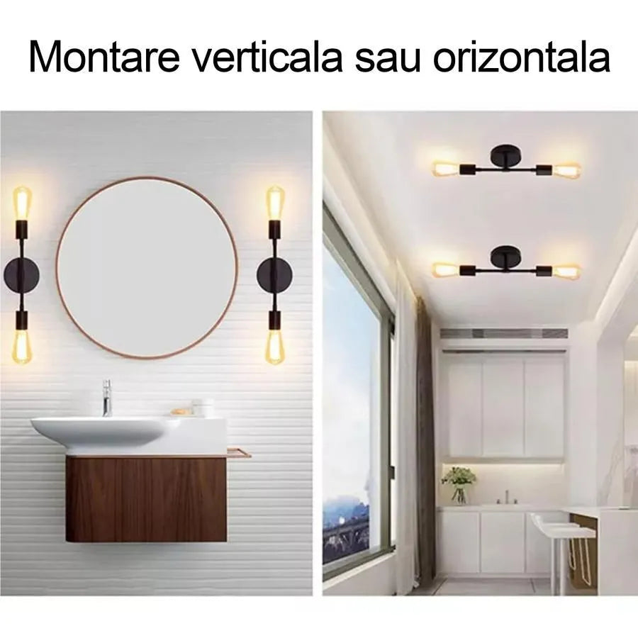 Żyrandol Sindi, 2 x E27, metal, czarny 