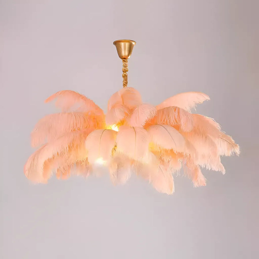 Żyrandol Thalios, 40W LED Feathers, kremowy