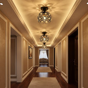 Lustra Vera, 1x E27, Diametru 18cm, Negru, Metal si Cristal Lustre Clasice Default Title Alessandro Design
