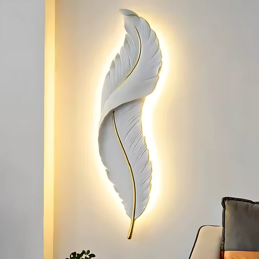 Lampa ścienna LED Pena 85CM biało-złota