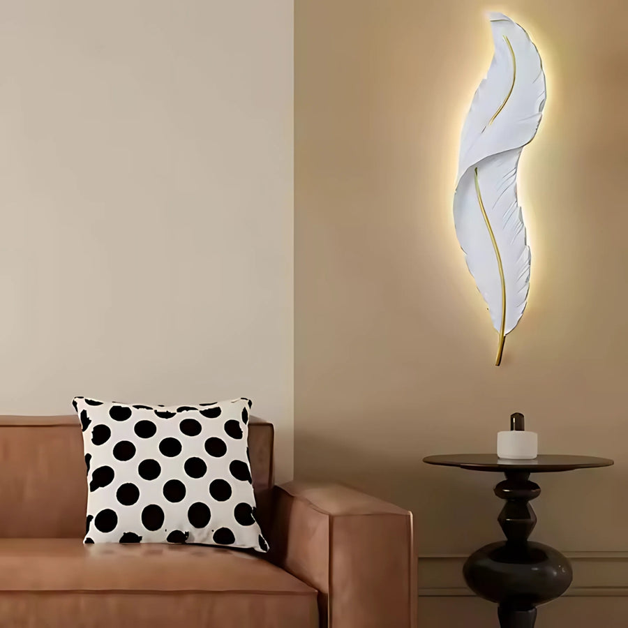 Lampa ścienna LED Pena 85CM biało-złota