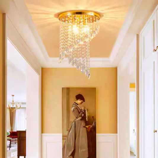 LINDERHOF Petito Crystal Chandelier, średnica 25 cm, 2*E14, błyszczące złoto