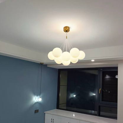 LOFT BAGLIORE Arsenio żyrandol wiszący, 7x G9, złoty, regulowana wysokość