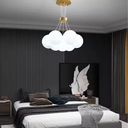 LOFT BAGLIORE Arsenio żyrandol wiszący, 7x G9, złoty, regulowana wysokość