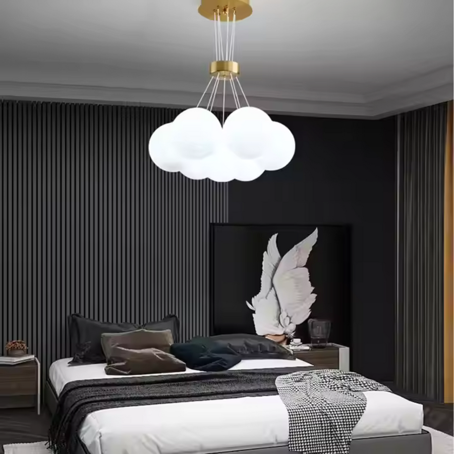 LOFT BAGLIORE Arsenio żyrandol wiszący, 7x G9, złoty, regulowana wysokość