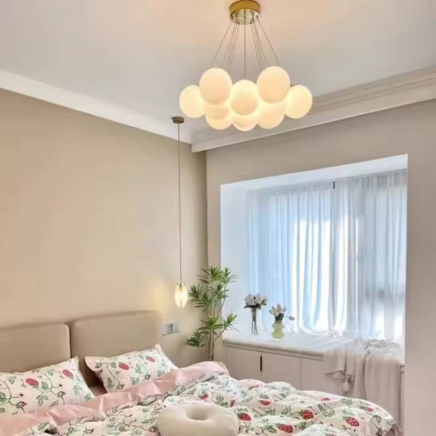 LOFT BAGLIORE Arsenio żyrandol wiszący, 7x G9, złoty, regulowana wysokość