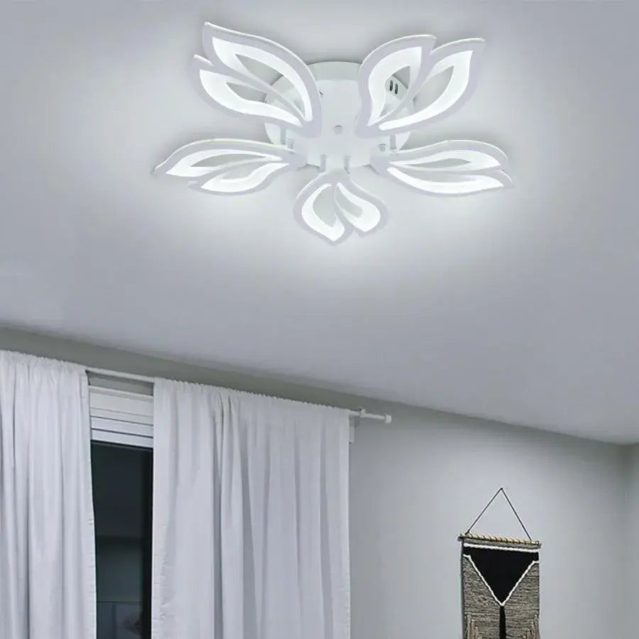 Żyrandol LED z pilotem LILY 5 elementów Zimne/ciepłe/neutralne światło 66 W Ściemnialny biały